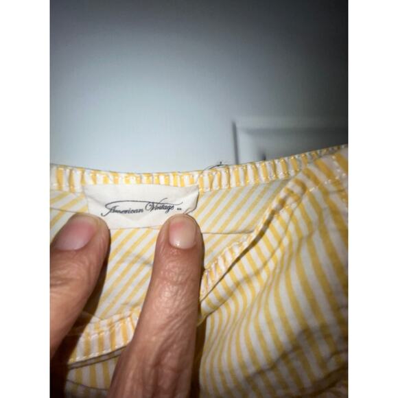 American Vintage Yellow Seersucker Dress Size Small - Picture 4 of 6